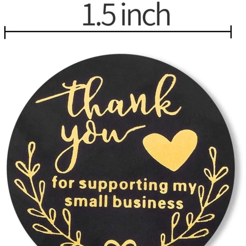 - 500 POSH RESELLER BLACK SMALL BUSINESS STICKER NEW